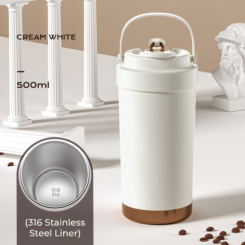 NORD Ceramic Tumbler — 500ml Vacuum-Insulated Coffee Cup