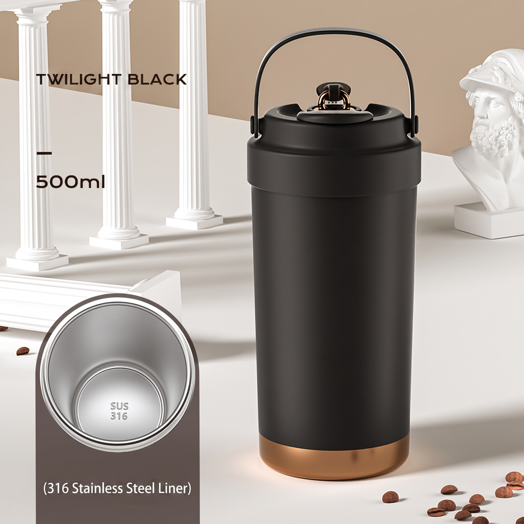 NORD Ceramic Tumbler — 500ml Vacuum-Insulated Coffee Cup