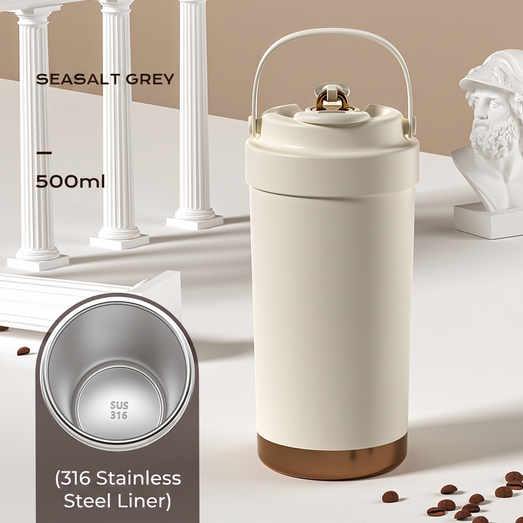 NORD Ceramic Tumbler — 500ml Vacuum-Insulated Coffee Cup