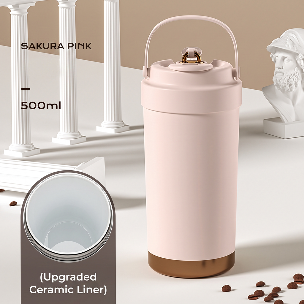 NORD Ceramic Tumbler — 500ml Vacuum-Insulated Coffee Cup