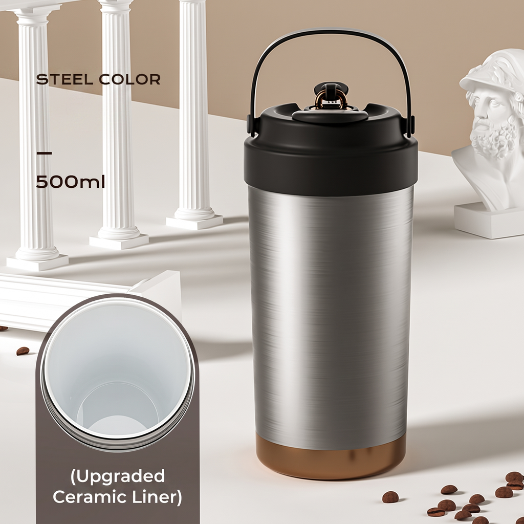 NORD Ceramic Tumbler — 500ml Vacuum-Insulated Coffee Cup
